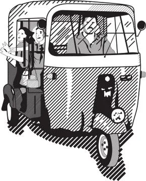 Indian autorickshaw Stock Illustration