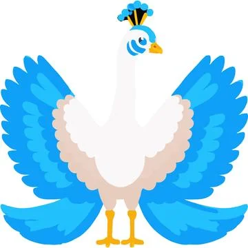 Indian Bird Feather Elegance Beauty Nature Stockillustratie