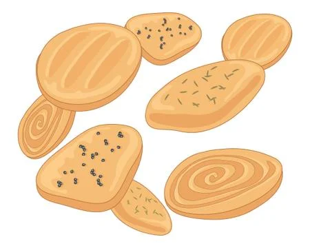 Indian biscuits Stock Illustration