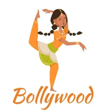 Indian Bollywood couple dancing vector Stock-Illustration