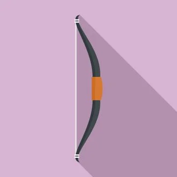 Indian bow icon, flat style 스톡 일러스트