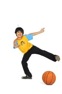 Indian Boy with Ball Stock Photos