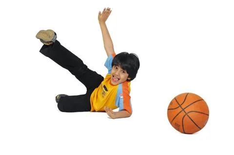 Indian Boy with Ball Stock Photos