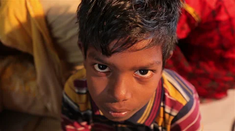 Indian Boy Close Up Stock Footage 38193226