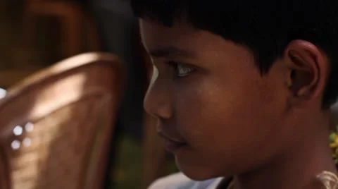 Indian boy smiling closeup Stock Footage 49910290