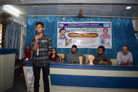 Indian boy talking in front of the class Stock Photos