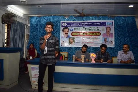 Indian boy talking in front of the class Stock Photos