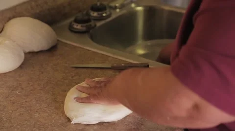 Indian Bread - Making Preparing Dough Stock Footage 40521560