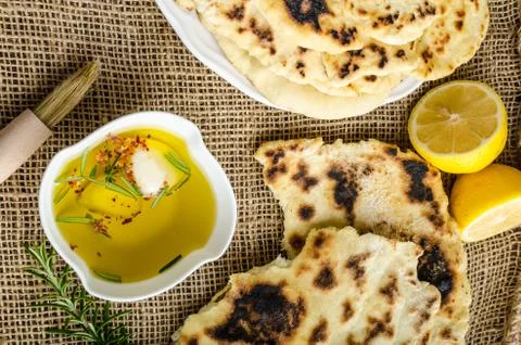 Indian bread naan Stock Photos