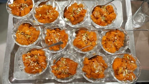 Indian bread pudding - Double Ka Meetha Stock Footage 86852422