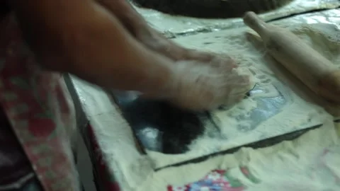 Indian bread Roomali Stock Footage 131702366