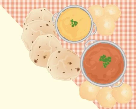Indian breakfast Stock Illustration