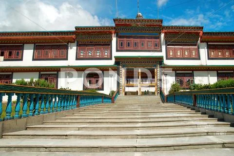 Indian buddhistic monastery Stock Photos