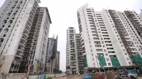 Indian building pan shot Video stock 147494971