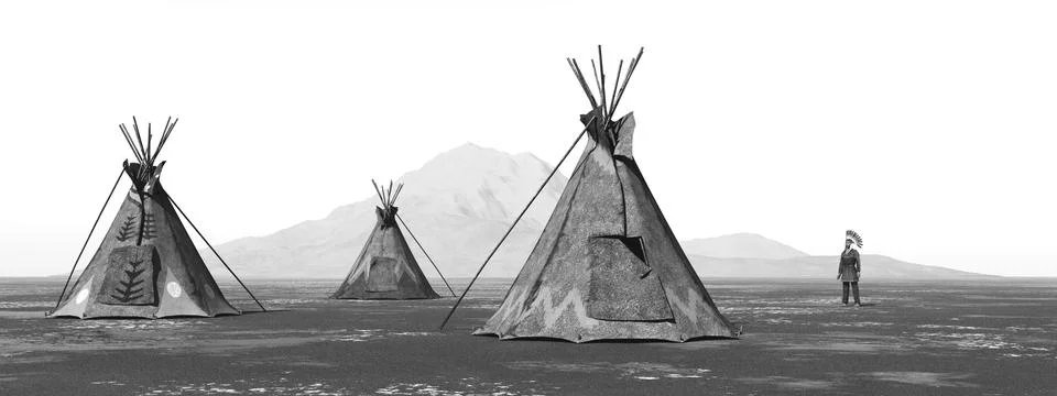 Indian camp Stock Illustration
