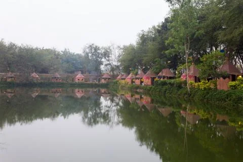 Indian camp Stock Photos