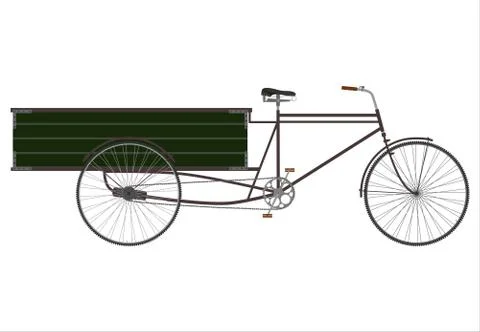 Indian cargo rickshaw Stock Illustration