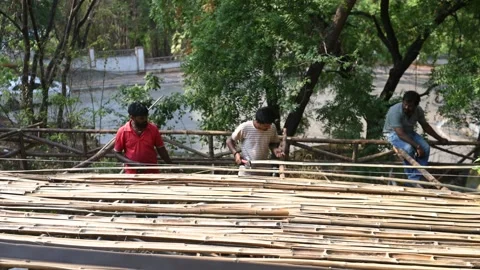 Indian Carpenter at work Vídeo Stock 347978618