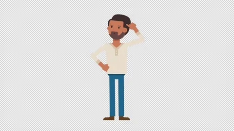 Indian Casual Man Thinking Video stock 205069694
