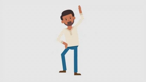 Indian Casual Man Warmup Exercise Video stock 205076005