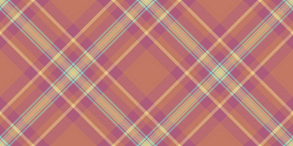 Indian check background seamless, customizable textile plaid tartan. Valent.. Stock Illustration