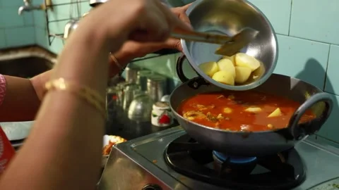 Indian chicken curry Stock Footage 278447659
