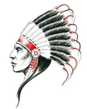 Indian chief Stock Illustration