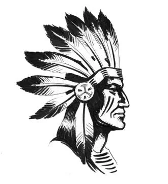 Indian chief Illustrazione stock