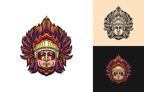 Indian chief Stock Illustration