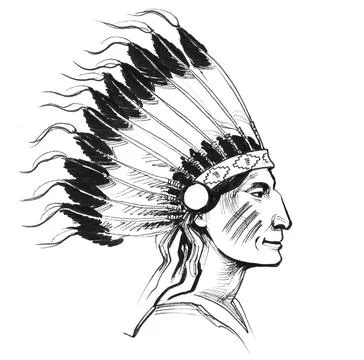 Indian chief Illustrazione stock