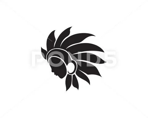 Indian Chief Mascot Stock Illustration