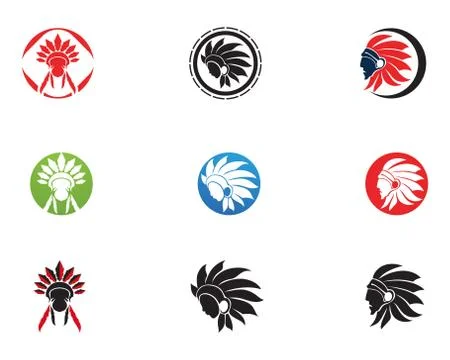 Indian Chief Mascot Stock Illustration