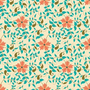 Indian Chintz seamless vector pattern design for Stock Illustration
