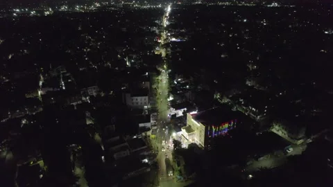 Indian City at night arial view Stock Footage 236901078