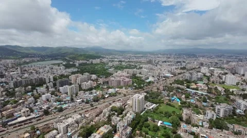 Indian city view, drone shot cinematic video Stock Footage 265585368