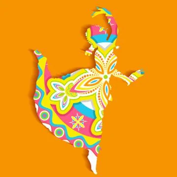 Indian classical Dancer Stock Illustration