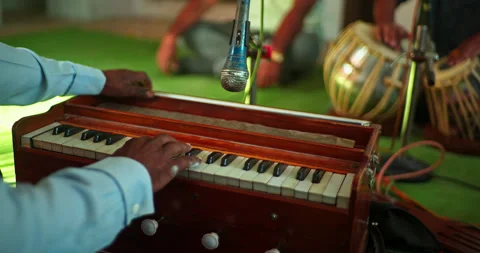 Indian Classical Musical Instruments and Traditional Performance Stock Footage 321383642