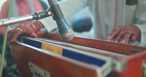 Indian Classical Musical Instruments and Traditional Performance Stock Footage 321383741
