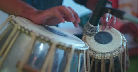 Indian Classical Musical Instruments and Traditional Performance Stock Footage 321383881