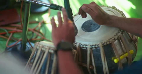 Indian Classical Musical Instruments and Traditional Performance Stock Footage 321384040