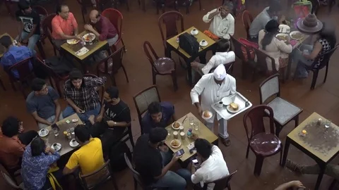 Indian Coffee House at College Street Stock Footage