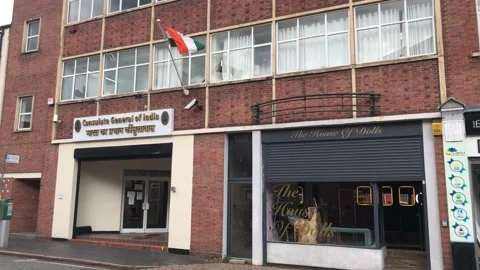 Indian Consulate and Streets around The Jewellery Quarter Stock Footage 136515817