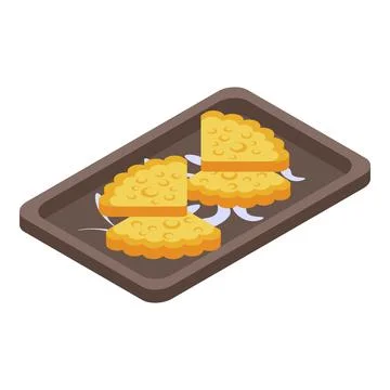 Indian corn dish icon, isometric style Stock Illustration