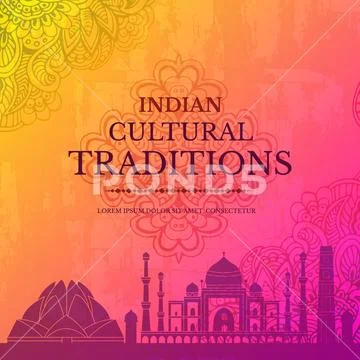 Indian country ornament illustration concept. Art traditional, abstract, ottoman Stock Illustration