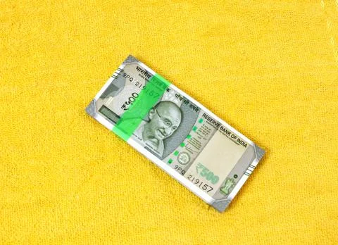 Indian currency. 500 rupee note. Five hundred rupee Indian currency Foto stock