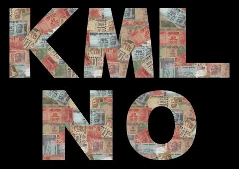 Indian currency font Illustrazione stock