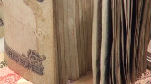 Indian Currency Stock Footage 8169526