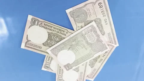 Indian Currency Notes-1 Rupee Stock Footage 281508187