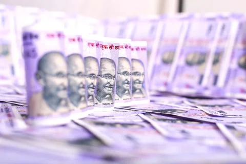 Indian currency notes Stock Photos