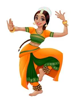 Indian dancer Stock Illustration